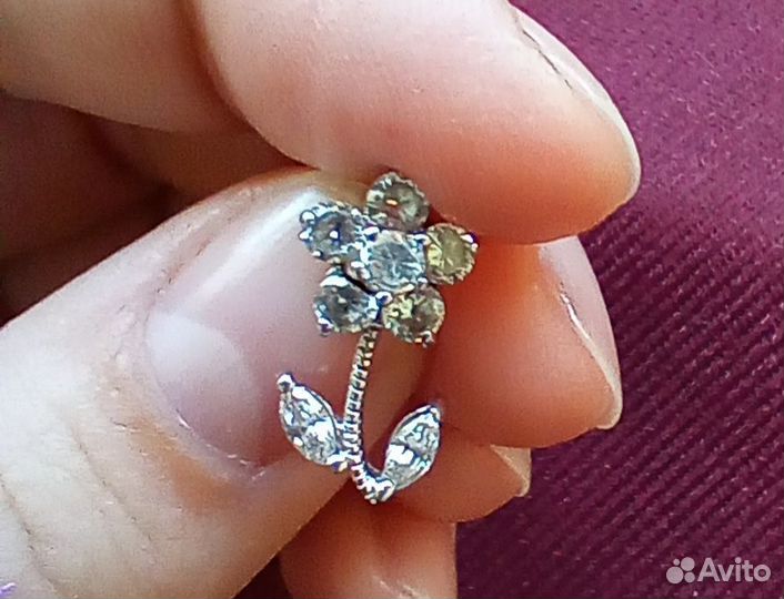 Серьги серебряные гвоздики