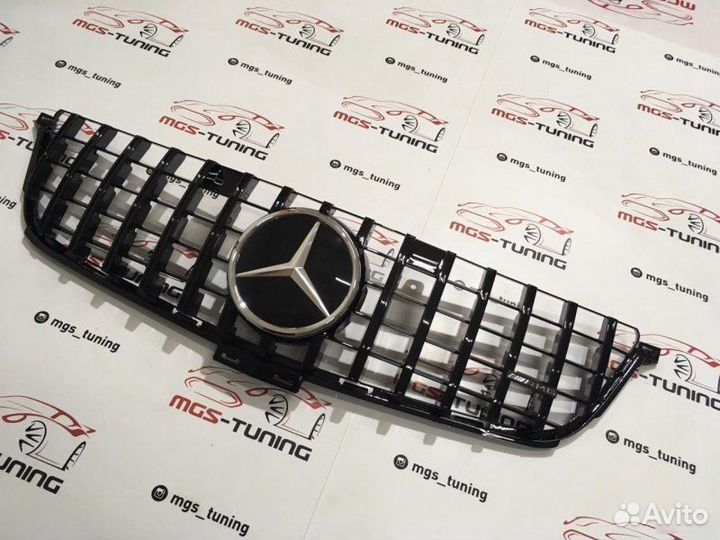 Решетка на Mercedes ML w166 GT Black Дистроник AMG