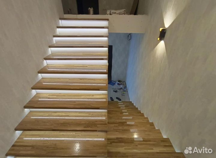 Лестница на второй этаж под ключ