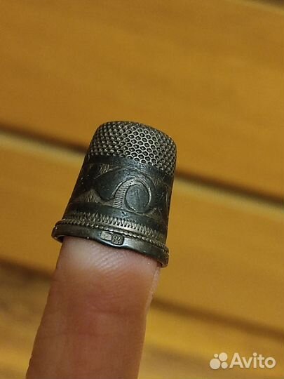 Наперсток серебряный с чернением 84 пробы