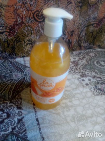 Мыло жидкое 1л медовая дыня дозатор моющее