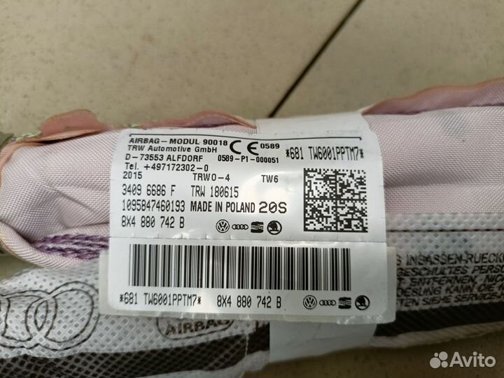 Подушка безопасности боковая (шторка) A1 2010