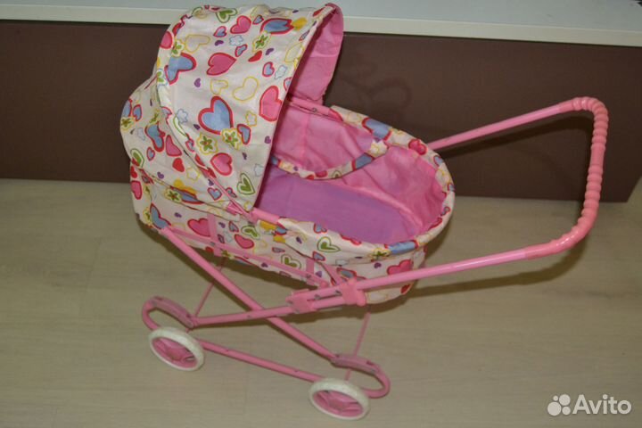 Коляска люлька для кукол классика