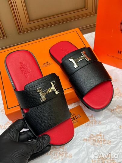 Шлепки hermes женские