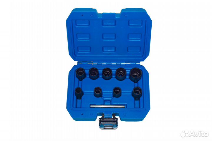 Набор головок для поврежденных болтов и гаек 10 пр