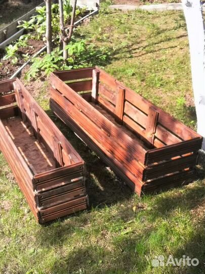 Деревянные ящики для цветов