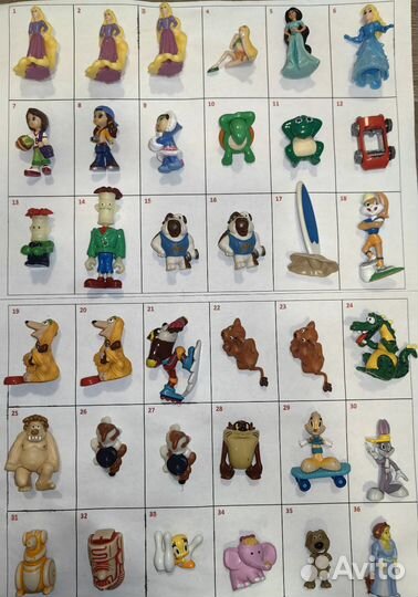 Любые 5 фигурок Киндер сюрприз за 100 р