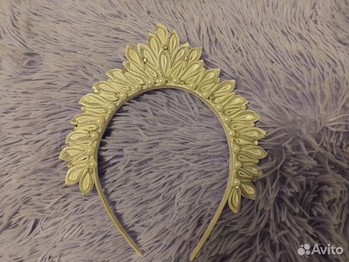 Ободок снежинки для девочки