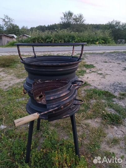 Печь для казана из дисков