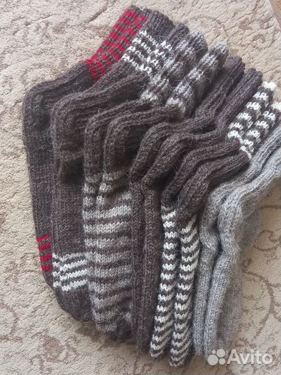 Носки шерстяные вязаные мужские