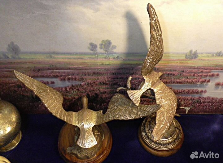 Орлы.Статуэтка.Декор.Латунь.Декор.Индия.Англия