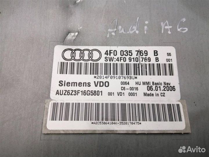 Магнитола Audi A6 C6 2.0 2006