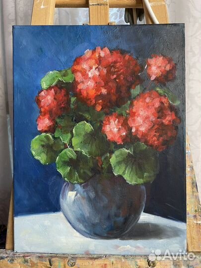 Картина маслом на холсте цветы