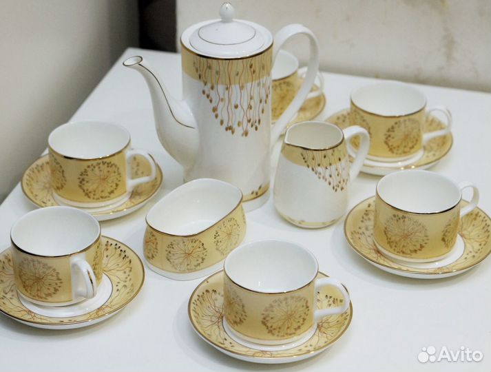 Сервиз кофейный чайный фарфор