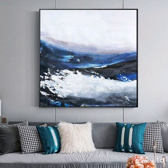 Современные абстрактные картины маслом Волны
