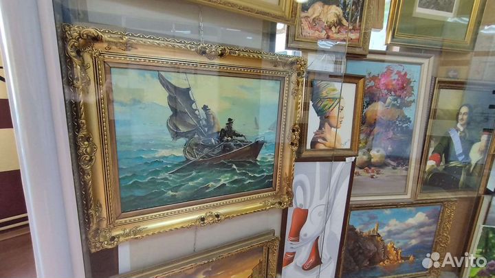 Картина маслом на холсте море