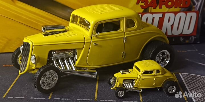 Hot Wheels Legends '34 Ford 1/24 и 1/64