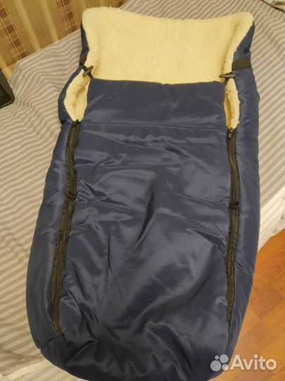 Зимний конверт, натуральная шерсть