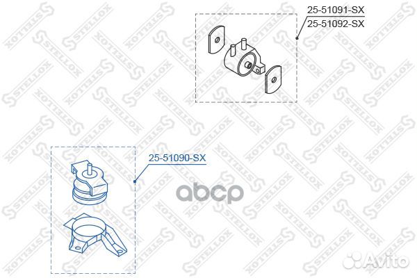 25-51090-SX подушка двс Hyundai Getz 1.1-1.6 0