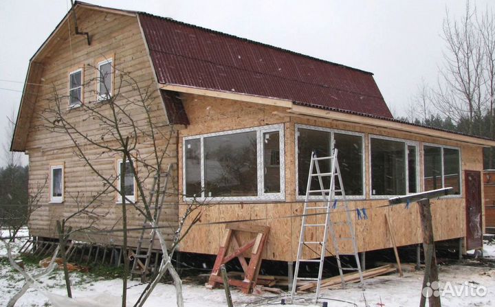 Строительство пристройки веранды террасы беседки