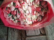 Букеты с цветами из зефира