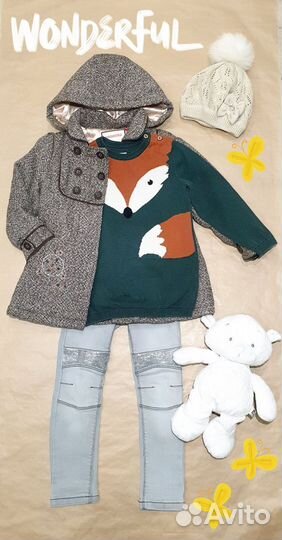 Рост 104 Пальто Orchestra, комплект модной одежды