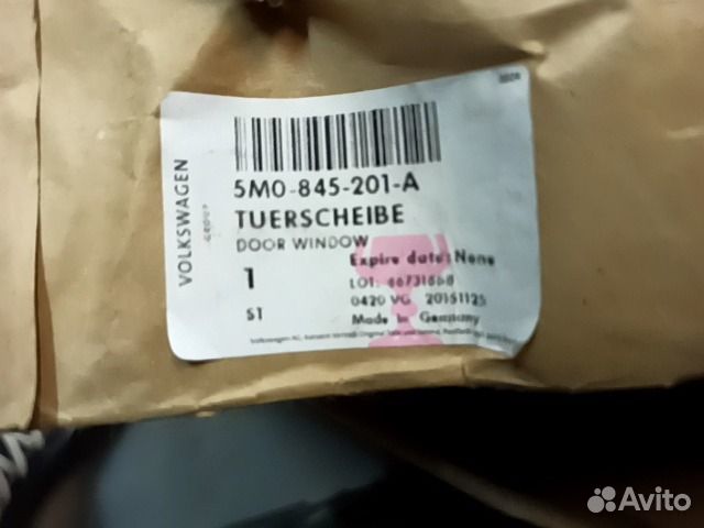 Стекло Volkswagen Golf Plus 5M1 2009 левое новое