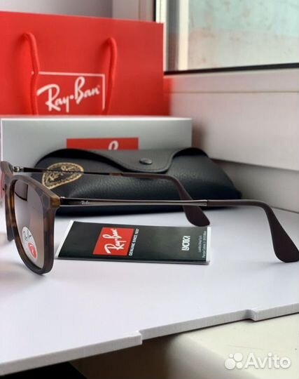 Очки ray ban Chris Polaroid коричневые