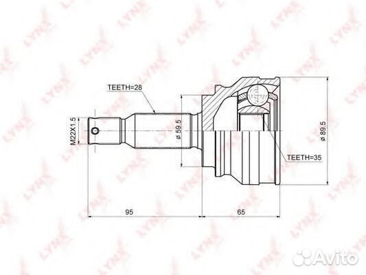 Шарнирный комплект CO3644 lynxauto