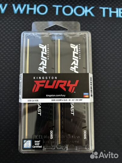 Оперативная память для пк fury DDR5 32Г5 6000мгц