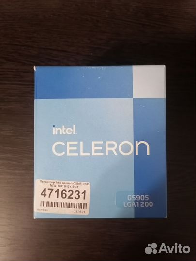Intel Celeron g5905 BOX LGA 1200