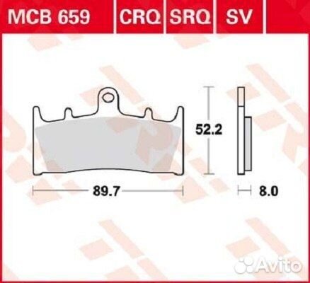 TRW Колодки тормозные дисковые MCB659SV