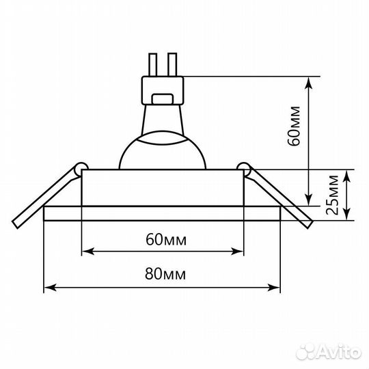 Светильник встраиваемый потолочный DL10 MR16 G5.3