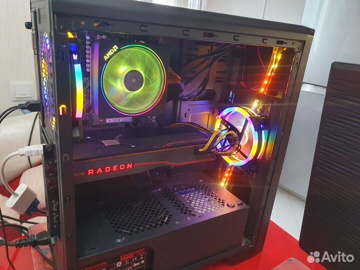 Мощный пк Ryzen 5 3600/16GB/RX 5700XT/SSD+HDD