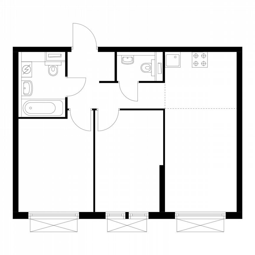 2-к. квартира, 49 м², 17/24 эт.