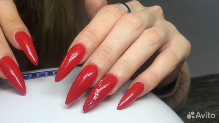 Маникюр гель лак, наращивание