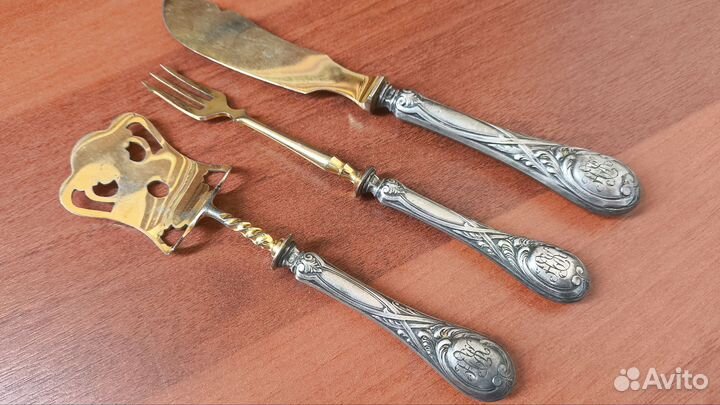 Столовые приборы царская Россия (серебро, клейма)