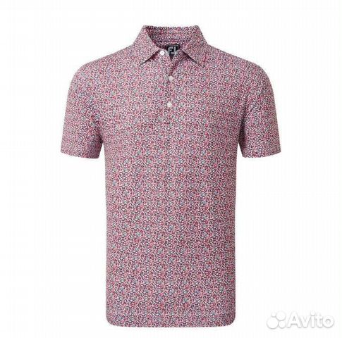 Поло для гольфа Footjoy Stratton, розовый принт