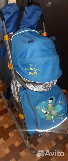 Детские санки коляска на колесах