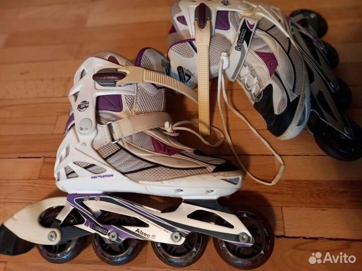 Ролики 39 размер женские Reaction Abec 5