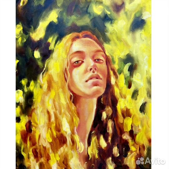 Картина маслом на холсте, Свет Солнца, 40/50 см