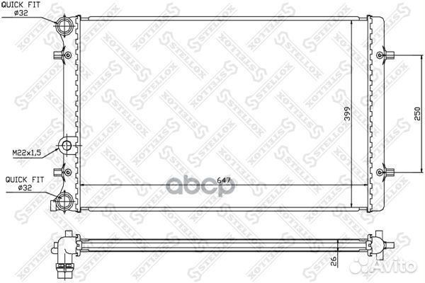 10-25006-SX радиатор системы охлаждения Audi A