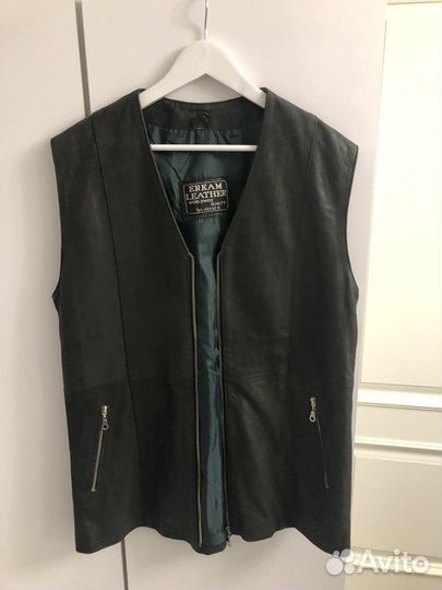 Кожаный жилет (Турция) 50-52 размер