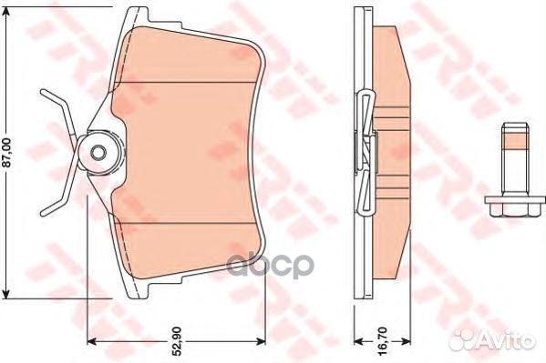 Колодки тормозные дисковые зад GDB1799 TRW