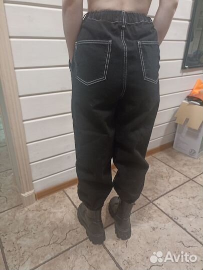 Джинсы подростковые широкие