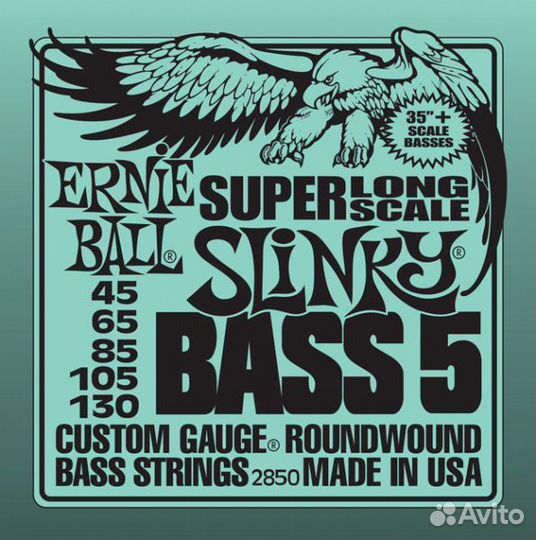 Струны бас 45-130 Ernie Ball 2850 Super Long