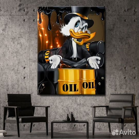 Картины на холсте 50х70см Скрудж, классный подарок