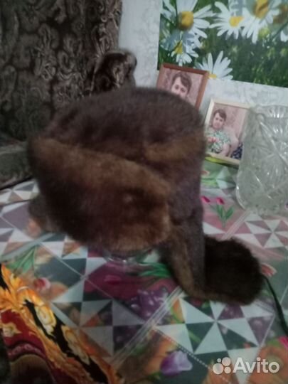 Норковая шапка мужская ушанка