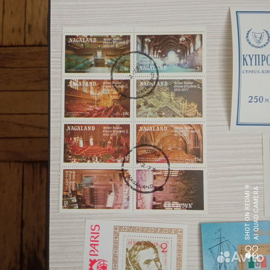 8 Почтовых блоков + сцепка. Разных стран. Кипр