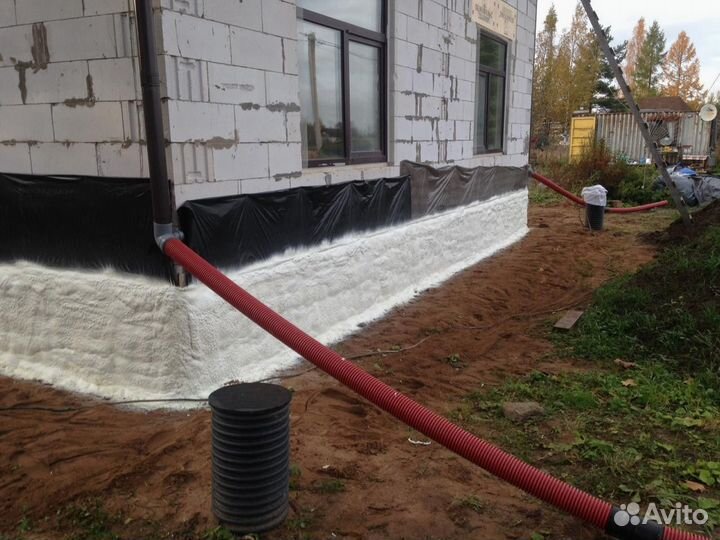 Утепление пенополиуретаном фасада